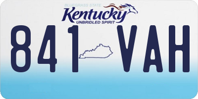 KY license plate 841VAH