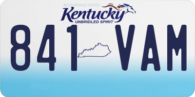 KY license plate 841VAM