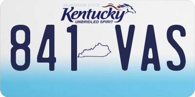 KY license plate 841VAS