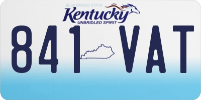 KY license plate 841VAT