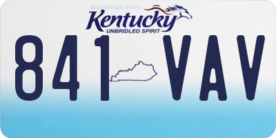 KY license plate 841VAV