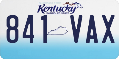KY license plate 841VAX