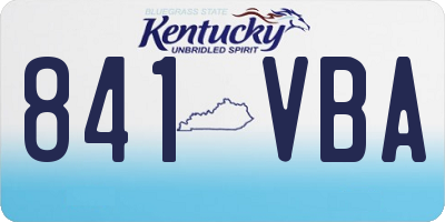 KY license plate 841VBA