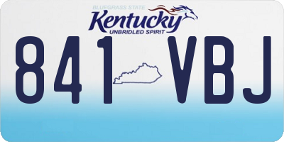 KY license plate 841VBJ