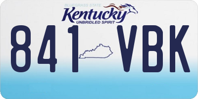 KY license plate 841VBK