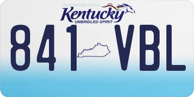 KY license plate 841VBL