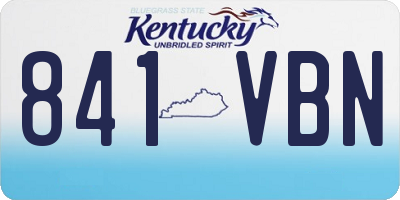 KY license plate 841VBN