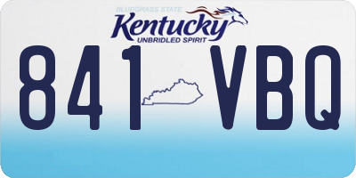 KY license plate 841VBQ