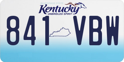 KY license plate 841VBW