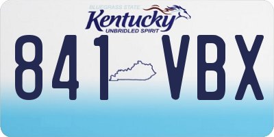 KY license plate 841VBX