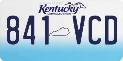 KY license plate 841VCD