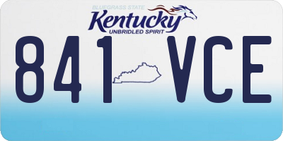 KY license plate 841VCE