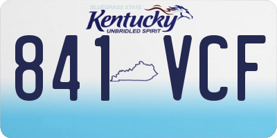KY license plate 841VCF
