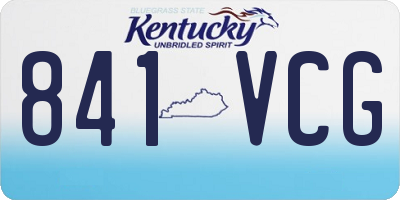 KY license plate 841VCG