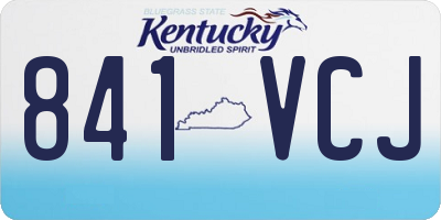 KY license plate 841VCJ
