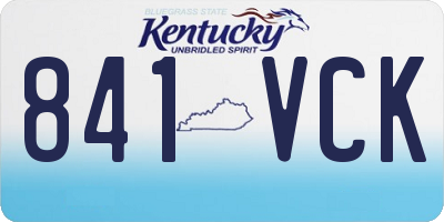 KY license plate 841VCK
