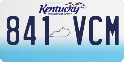 KY license plate 841VCM