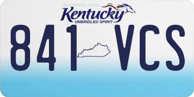 KY license plate 841VCS
