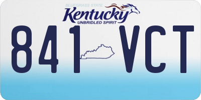 KY license plate 841VCT