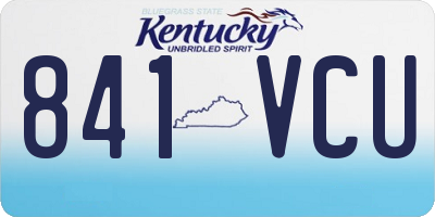 KY license plate 841VCU