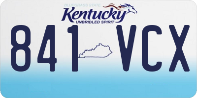 KY license plate 841VCX