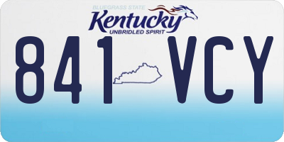 KY license plate 841VCY