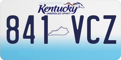 KY license plate 841VCZ