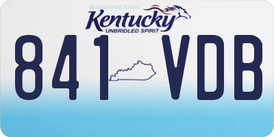 KY license plate 841VDB
