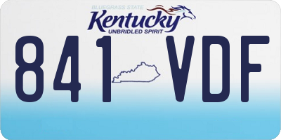 KY license plate 841VDF