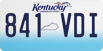 KY license plate 841VDI