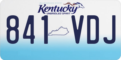 KY license plate 841VDJ