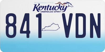 KY license plate 841VDN