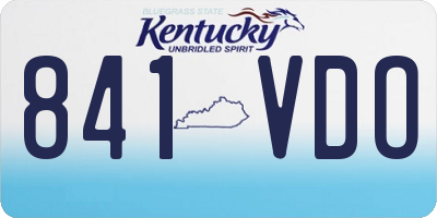 KY license plate 841VDO