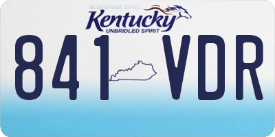 KY license plate 841VDR