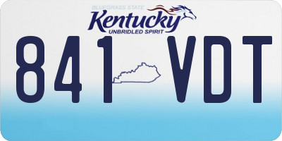 KY license plate 841VDT