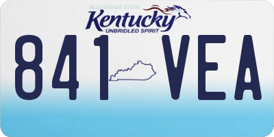 KY license plate 841VEA