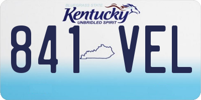 KY license plate 841VEL