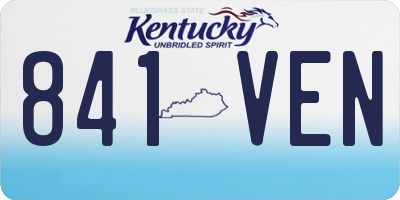 KY license plate 841VEN
