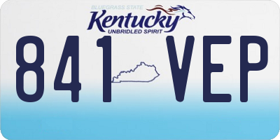 KY license plate 841VEP