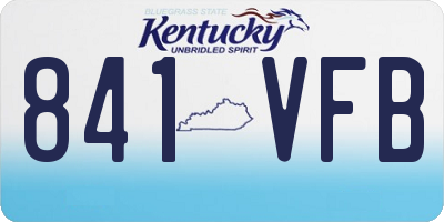 KY license plate 841VFB