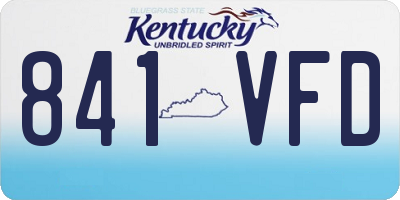 KY license plate 841VFD