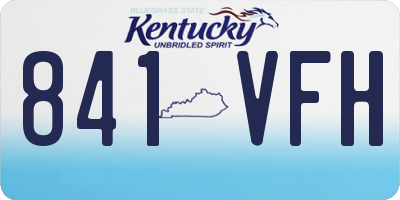 KY license plate 841VFH