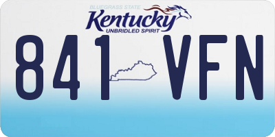 KY license plate 841VFN