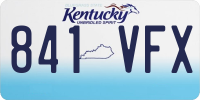 KY license plate 841VFX