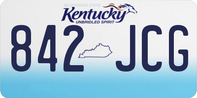 KY license plate 842JCG