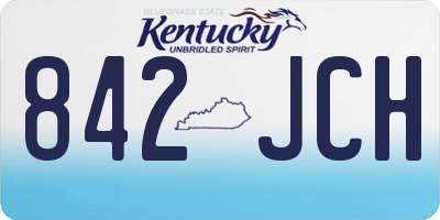 KY license plate 842JCH