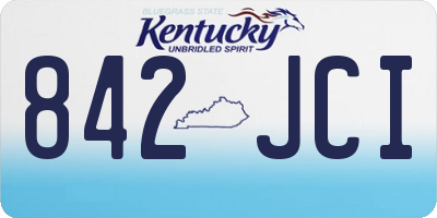 KY license plate 842JCI