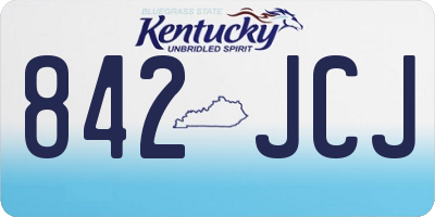 KY license plate 842JCJ