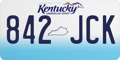 KY license plate 842JCK