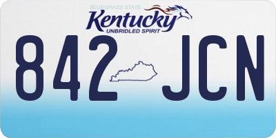 KY license plate 842JCN